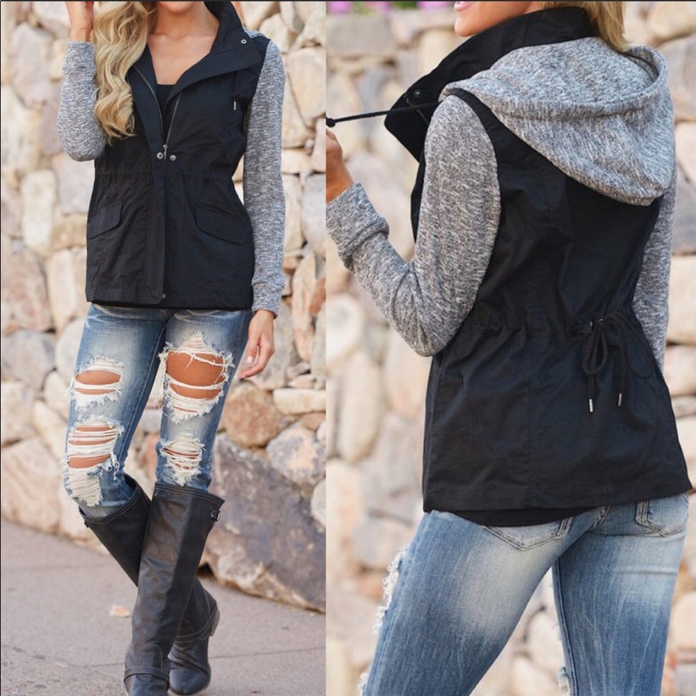 Two Tone Sweatshirt Jacket worn twice